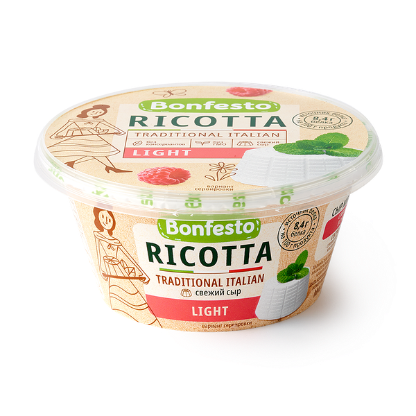 Сыр Рикотта Light Bonfesto 40%