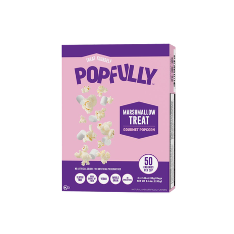 POPFULLY Microwave Popcorn - Marshmallow flavore