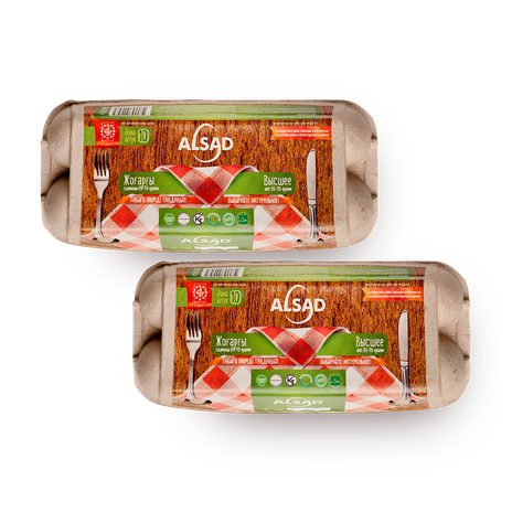 Яйцо Alsad Высшее 10 шт 2 упаковки