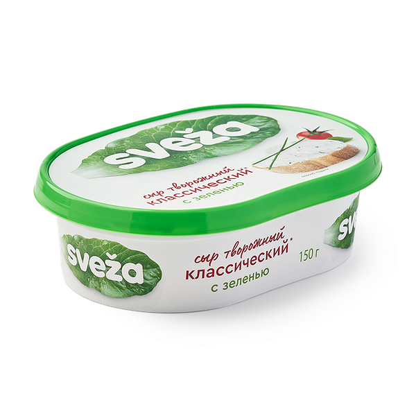 Сыр творожный воздушный лёгкий «Свежа» с зеленью
