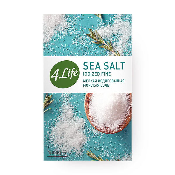 Соль морская йодированная 4Life мелкая