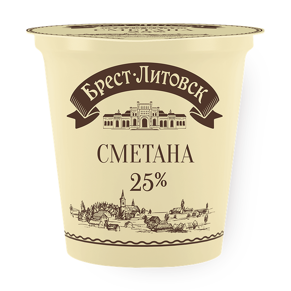 Сметана «Брест-Литовск» 25%