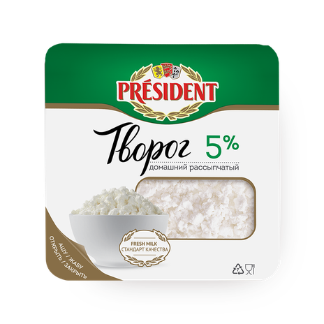 Творог 5% President