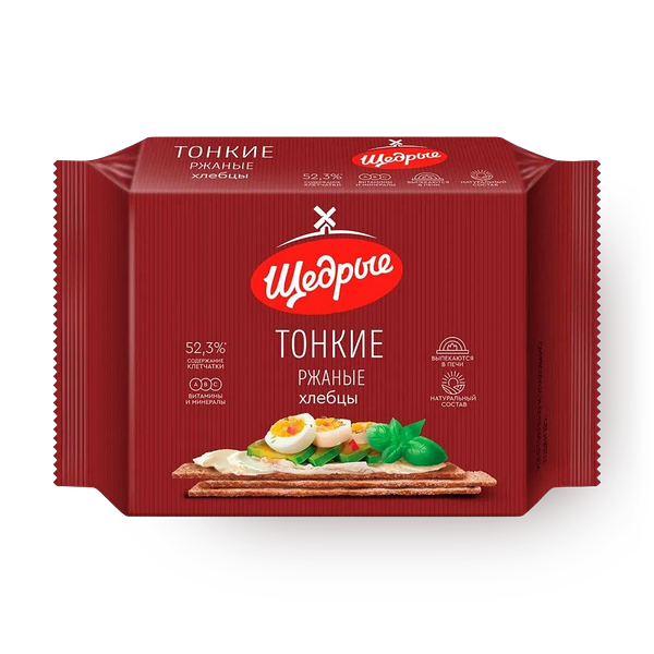 Хлебцы ржаные тонкие «Щедрые»
