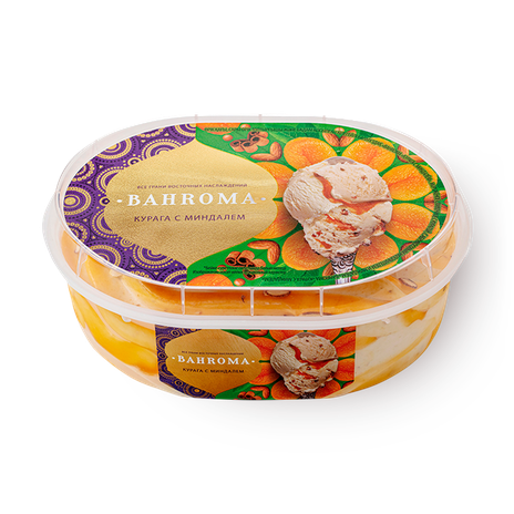 Мороженое сливочное Bahroma курага с миндалём
