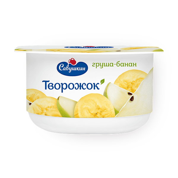 Творожок «Савушкин» 3,5% груша-банан