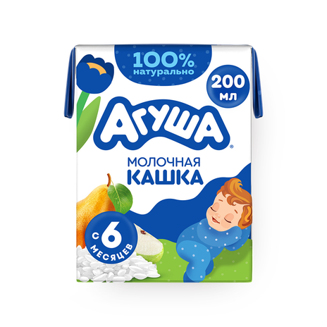 Каша молочная «Агуша» рисовая яблоко-груша