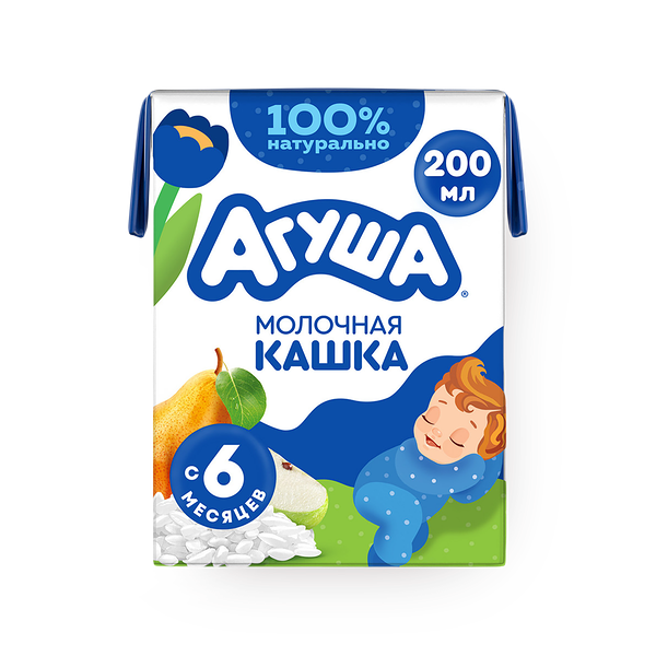Каша молочная «Агуша» рисовая яблоко-груша