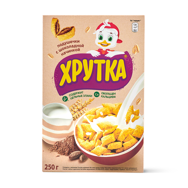 Подушечки шоколадные мультизлаковые «Хрутка» с кальцием