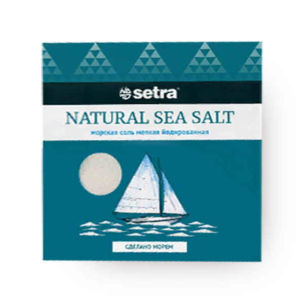 Соль морская йодированная Setra мелкая
