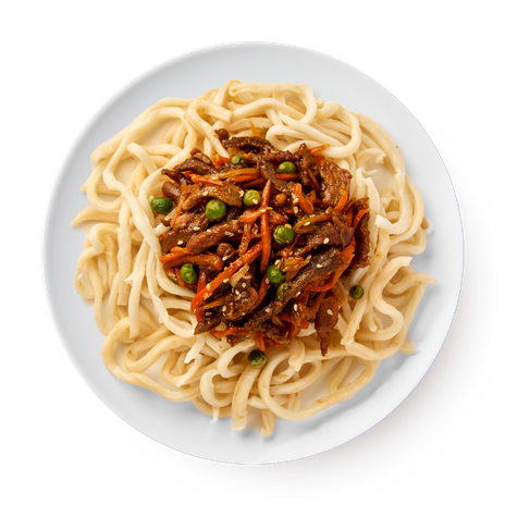 Вок-лапша с говядиной и овощами Mfood.kz