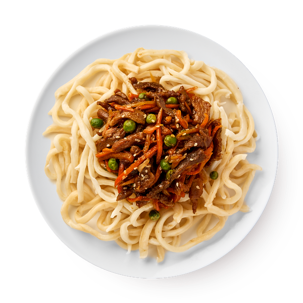 Вок-лапша с говядиной и овощами Mfood.kz