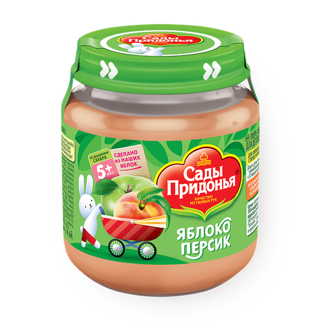 Пюре «Сады Придонья» яблоко-персик с 5 месяцев