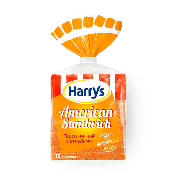 Хлеб Harry's American Sandwich с отрубями для сэндвичей