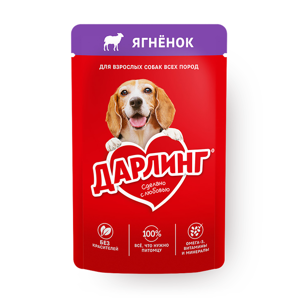 Влажный корм для собак «Дарлинг» ягнёнок