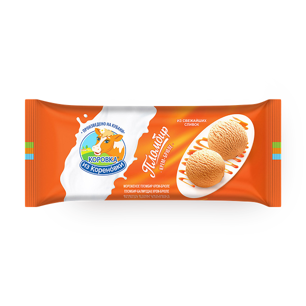 Мороженое пломбир «Коровка из Кореновки» крем брюле