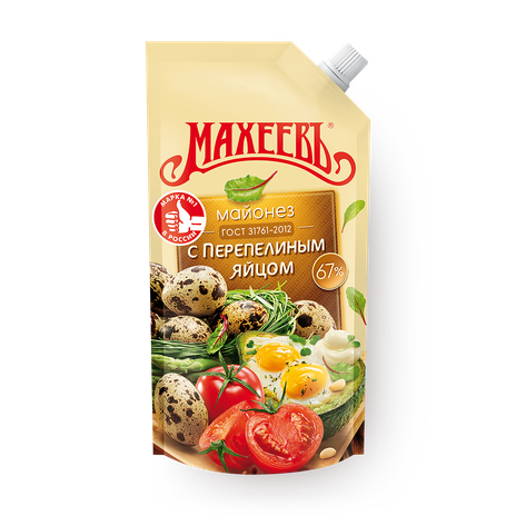 Майонез с перепелиным яйцом «Махеевъ» 67%