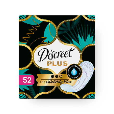 Прокладки ежедневные гигиенические Discreet Plus Deo Water Lily Plus Trio
