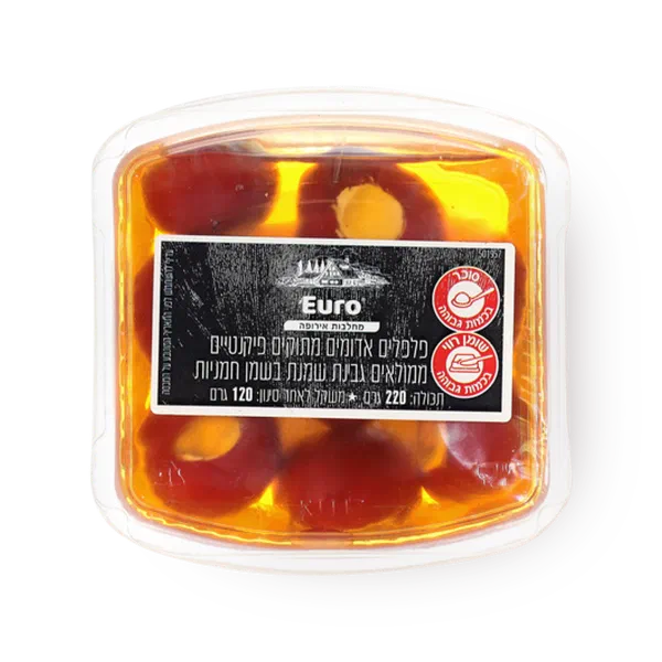 פלפלים אדומים פיקנטיים ממולאים גבינת שמנת