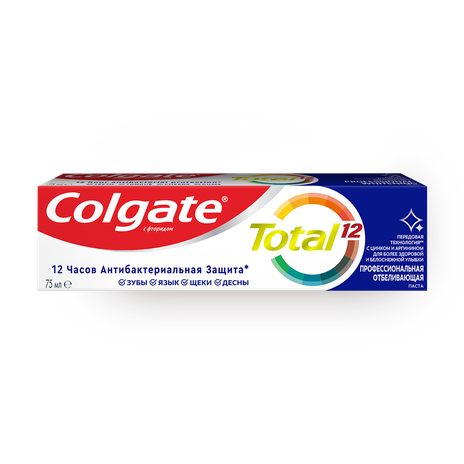 Зубная паста Colgate Total 12 профессиональная отбеливающая