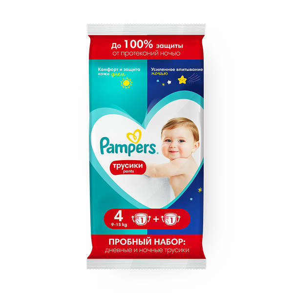 Подгузники-трусики Pampers Maxi День и ночь 9-15 кг