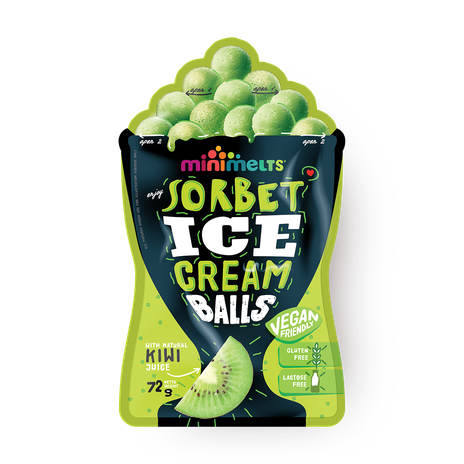 Sorbet ice cream balls kiwi flavored Minimelts