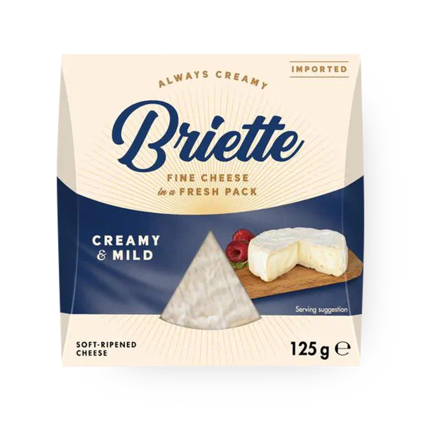 Briette cheese with a refined creamy taste