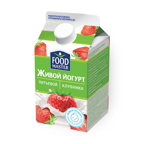 Питьевой йогурт «Фудмастер», клубника 2%