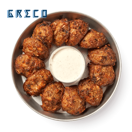 Greco frozen fritters with potato and Kalamata olives