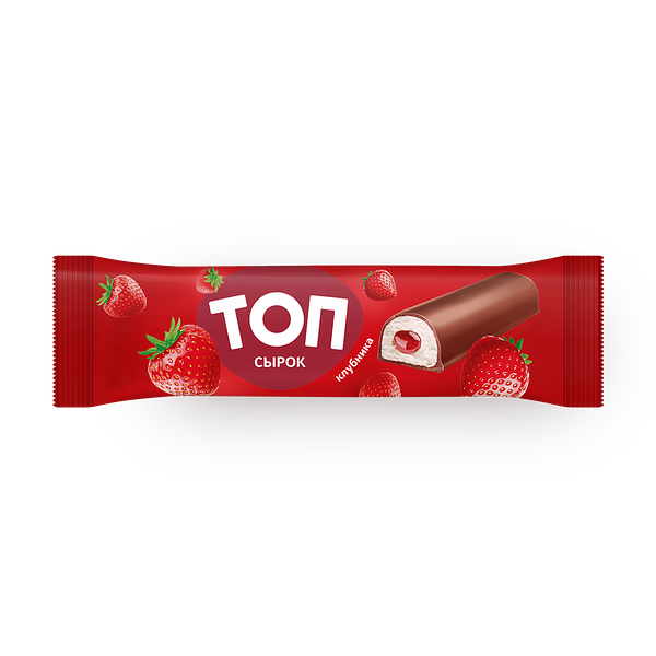 Сырок творожный «Топ» с клубникой