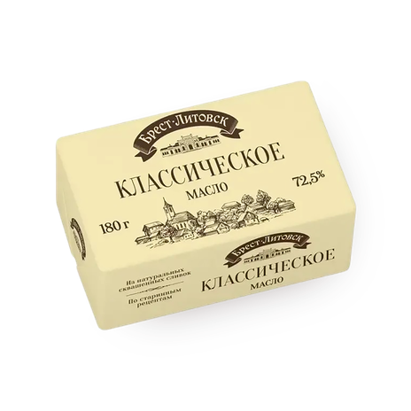 Масло сладко-сливочное несолёное «Брест-Литовск» 72,5%