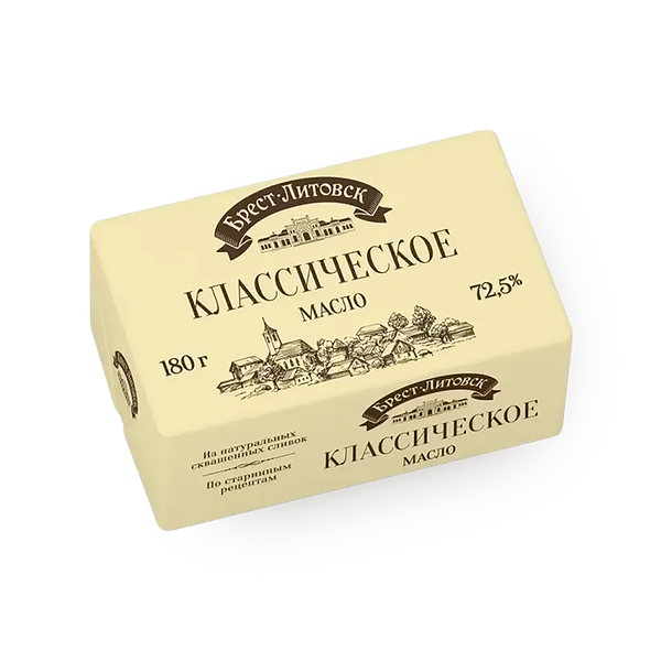 Масло сладко-сливочное несолёное «Брест-Литовск» 72,5%