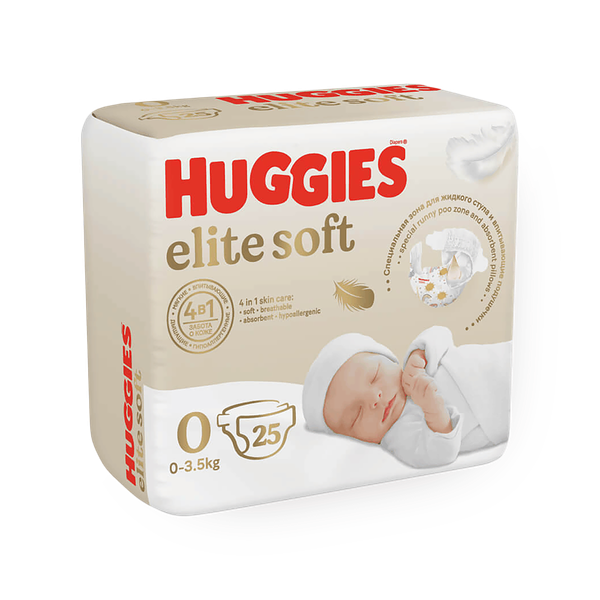 Подгузники Huggies Elite Soft 0+