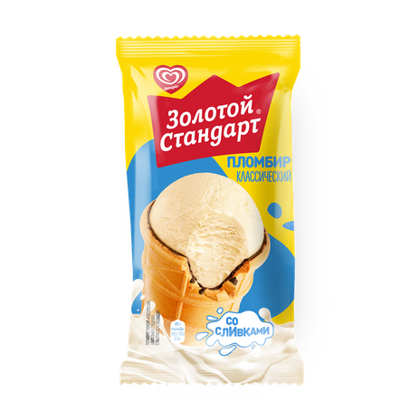 Мороженое «Инмарко» Золотой стандарт, стаканчик пломбир классический