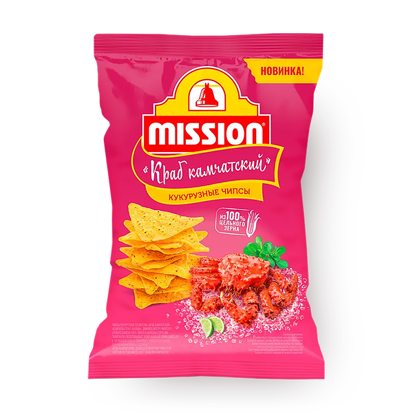 Чипсы кукурузные Mission краб камчатский