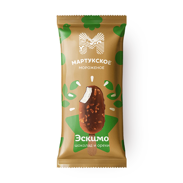 Мороженое сливочное «Айс» с орехами эскимо 8%