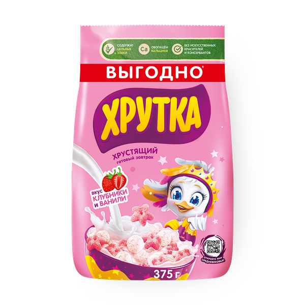 Готовый завтрак «Хрутка» Клубнично-ванильное настроение
