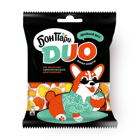 Мармелад жевательный Duo «Бон Пари» cо вкусом тропических коктейлей