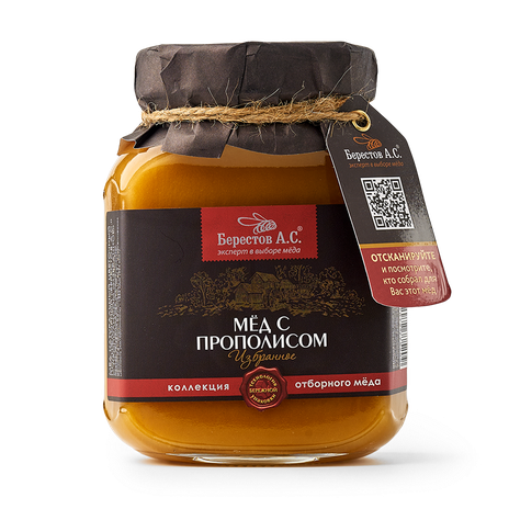Мёд «Берестов А.С.» с прополисом