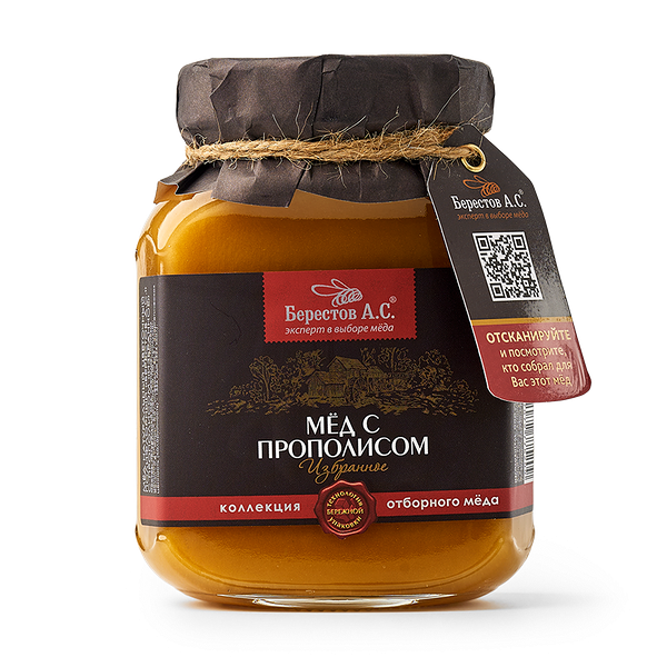 Мёд «Берестов А.С.» с прополисом