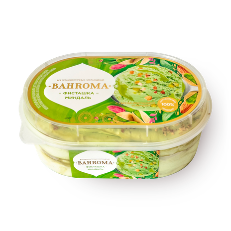 Мороженое пломбир Вahroma фисташковый с миндалём