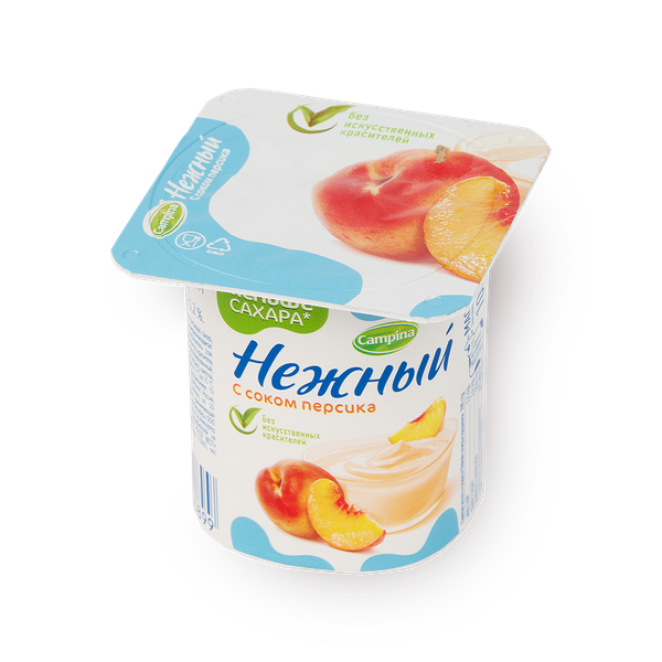Продукт йогуртный Campina Нежный с соком персика 1,2%