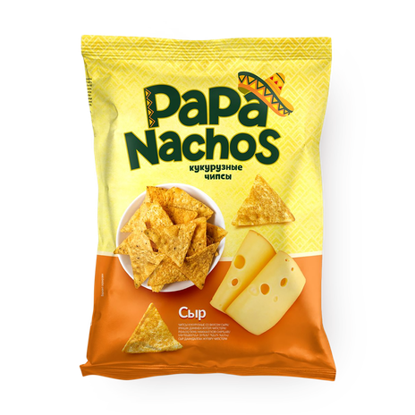 Чипсы Papa Nachos со вкусом сыра
