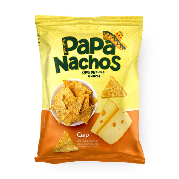 Чипсы Papa Nachos со вкусом сыра