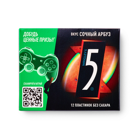 Жевательная резинка Five 5 сочный арбуз
