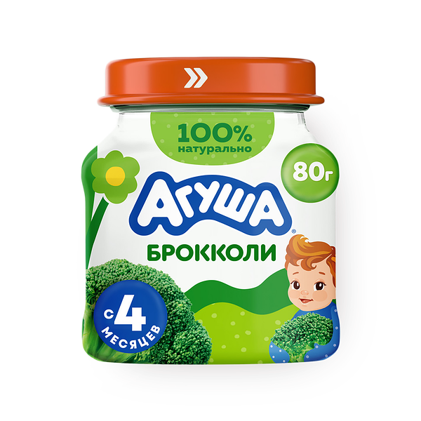 Пюре овощное «Агуша» брокколи с 4 месяцев
