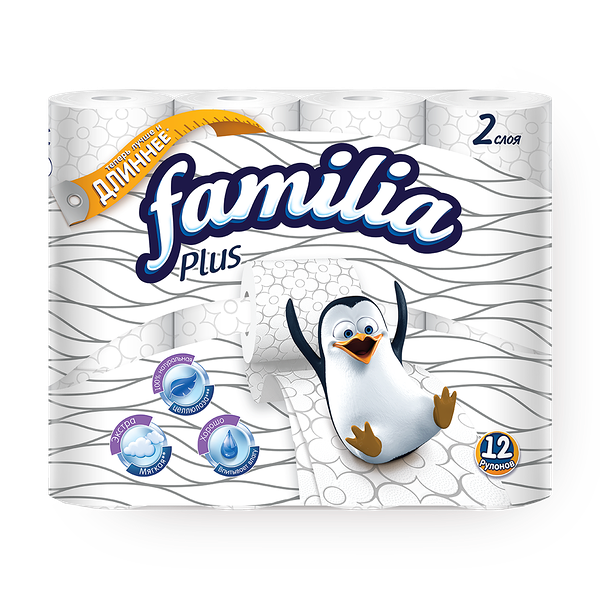 Туалетная бумага Familia Plus 2 слоя