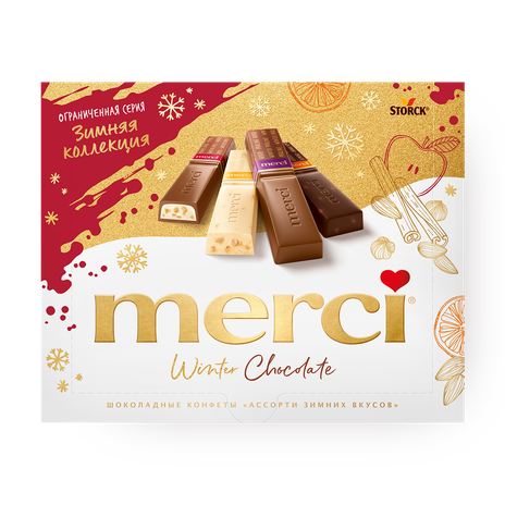 Конфеты шоколадные ассорти Зимняя коллекция Merci