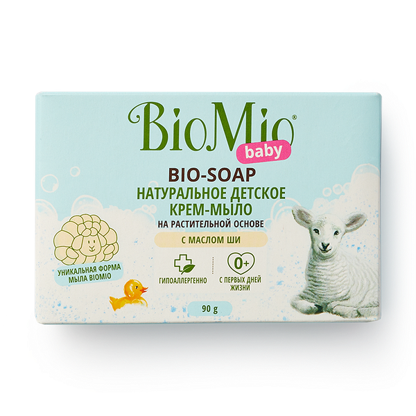 Крем-мыло натуральное детское BioMio baby с маслом ши