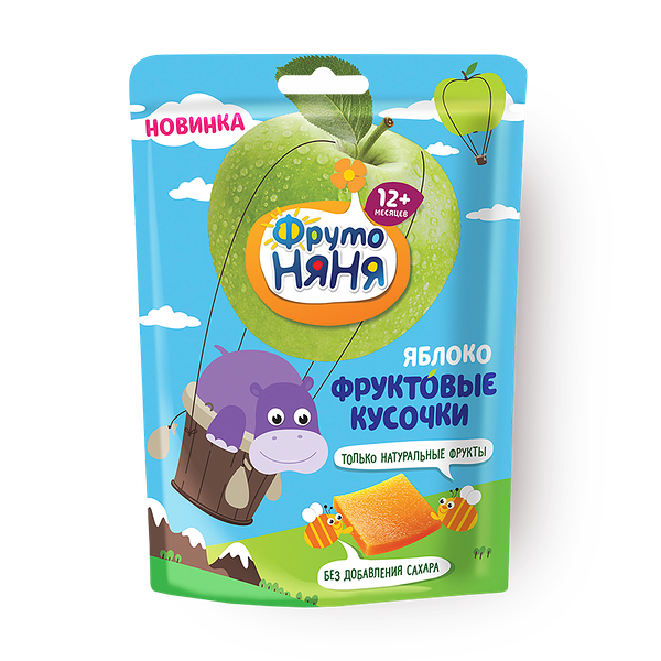 Фруктовые кусочки «ФрутоНяня» яблоко с 12 месяцев